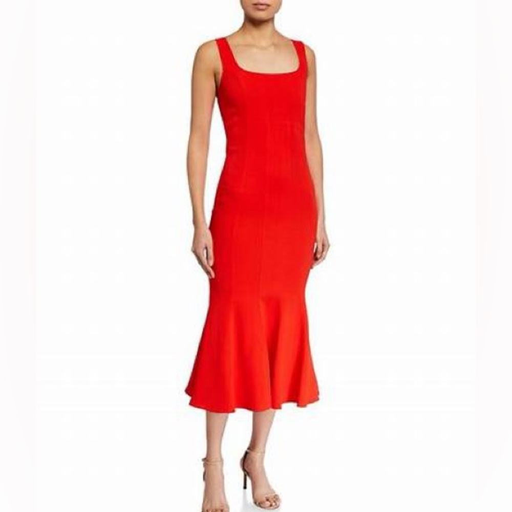 Veronica Beard Vibrant Red Gloria Dress